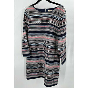 J. Crew Graphic Striped Shift Dress Size 8 Daytime Everyday Casual Bold Party